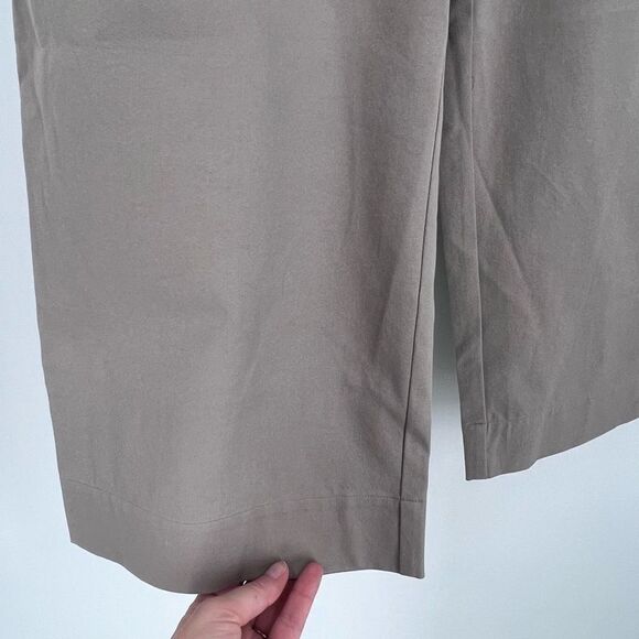 Eileen Fisher Women's Flat Front Wide Leg Cropped Ankle Pants Gray Size Small - Picture 4 of 11